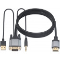 Digitus Triple Monitor USB-C 3-Port - USB Type-C - HDMI, DP, VGA