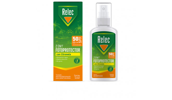 RELEC FOTOPROTECTOR 2 en 1 solar citronela spray SPF50 100 ml