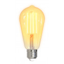 LED filament lamp DELTACO SMART HOME E27, WiFI 2.4GHz, 5.5W, 470lm, 1800K-6500K, 220-240V, white / S