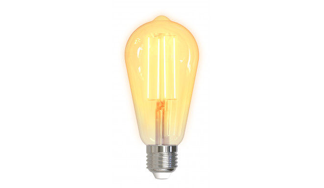LED filament lamp DELTACO SMART HOME E27, WiFI 2.4GHz, 5.5W, 470lm, 1800K-6500K, 220-240V, white / S