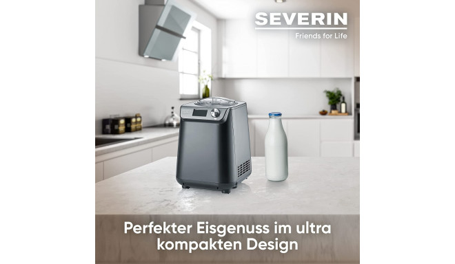 Severin compact ice cream machine & yoghurt maker EZ 7407 (black (matt) / silver)