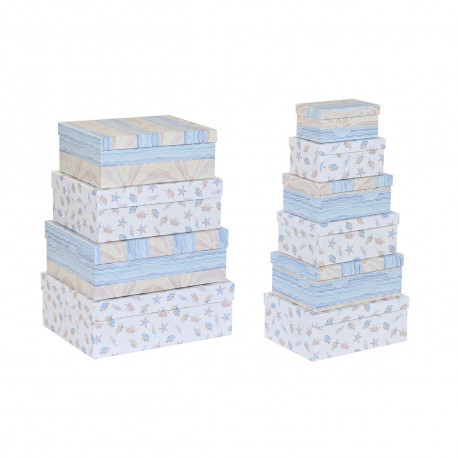 Virnastatavate Organiseerimiskarpide Komplekt DKD Home Decor Laste Mitmevärviline Papp (43,5 x 33,5