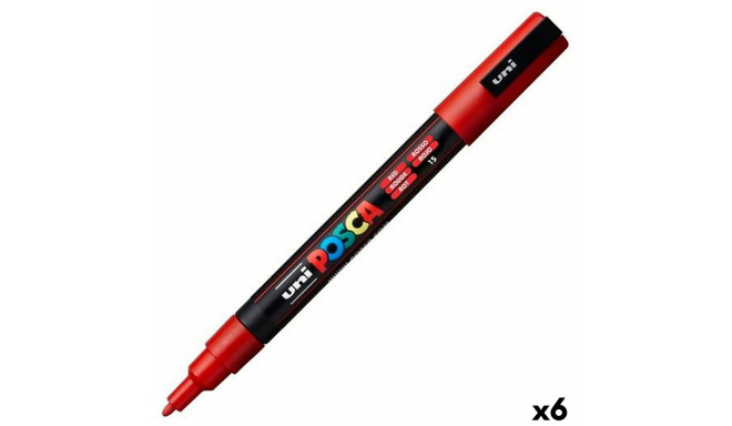Marker POSCA PC-3M Punane (6 Ühikut)