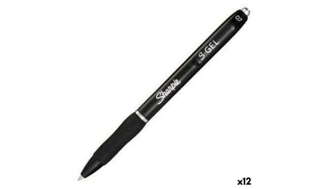 Гелевая ручка Sharpie S-Gel Штабелёр Чёрный 0,7 mm (12 штук)