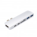 Caruba Duo Hub voor USB C Grijs