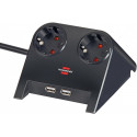 Brennenstuhl extension cord Desktop-Power 4 sockets, black