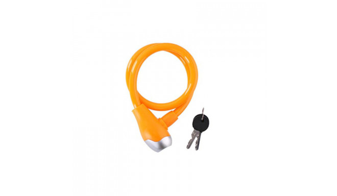Dunlop - Zapięcie do roweru spiralne na klucz 65 cm (Pomarańczowy)