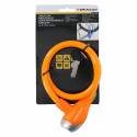 Dunlop - Keyed spiral bike lock (Orange)