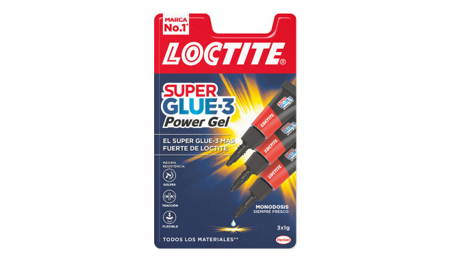 Instant Adhesive Loctite Super Glue-3 Power Gel Mini Trio 3 Units (1 g)