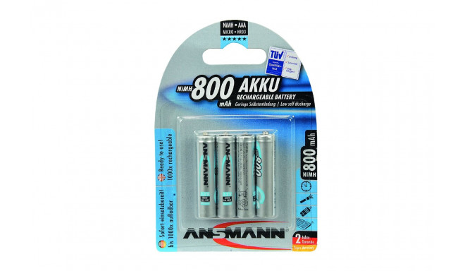 Ansmann rechargeable battery maxE AAA NM 1.2V/ 800mAh 4pcs