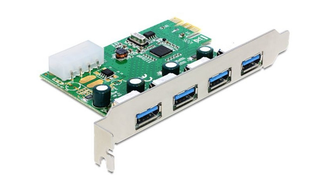 PCI EXPRESS X1 CARD->4X USB-A 3.0 CHIPSET NEC DELOCK