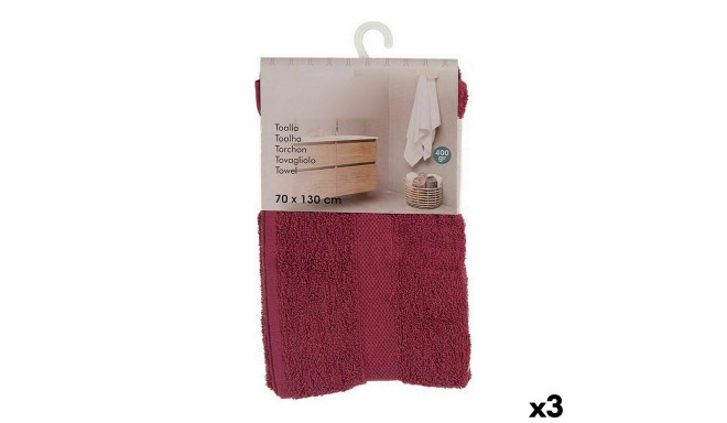 Bath towel Berilo 5313 5313 Maroon 80 % cotton 20 % Polyester 70 x 0,5 x 130 cm (3 Units)