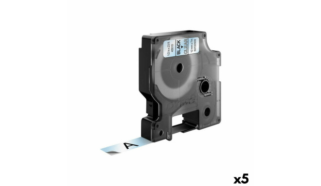 Lamineeritud Lint Sildimasinatele Dymo D1 45010 12 mm LabelManager™ Läbipaistev Must (5 Ühikut)