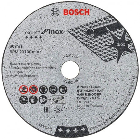 Bosch cutting discs Expert for Inox, 76x1mm (5 pieces)