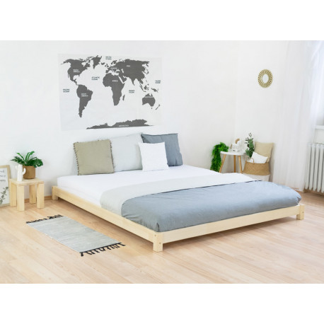 Voodi Tatami 200x200cm, naturaalne, lakitud