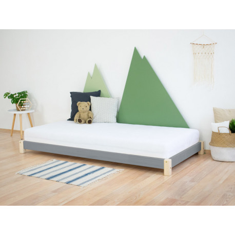 Voodi Teeny 80x160cm, hall/naturaalne