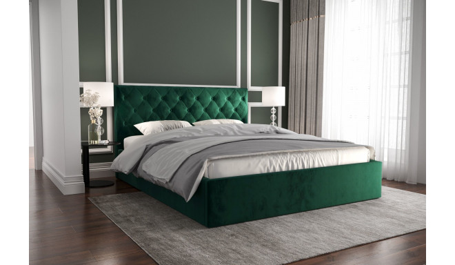 Pesukastiga voodi Pier 160×200 cm, roheline