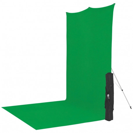 Westcott X Drop Wrinkle Resistant Backdrop Kit Green Screen Sweep (5' x 12')