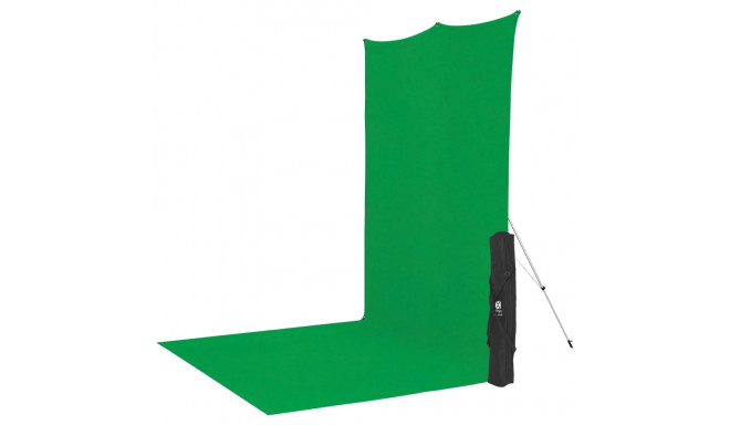 Westcott X Drop Wrinkle Resistant Backdrop Kit Green Screen Sweep (5' x 12')