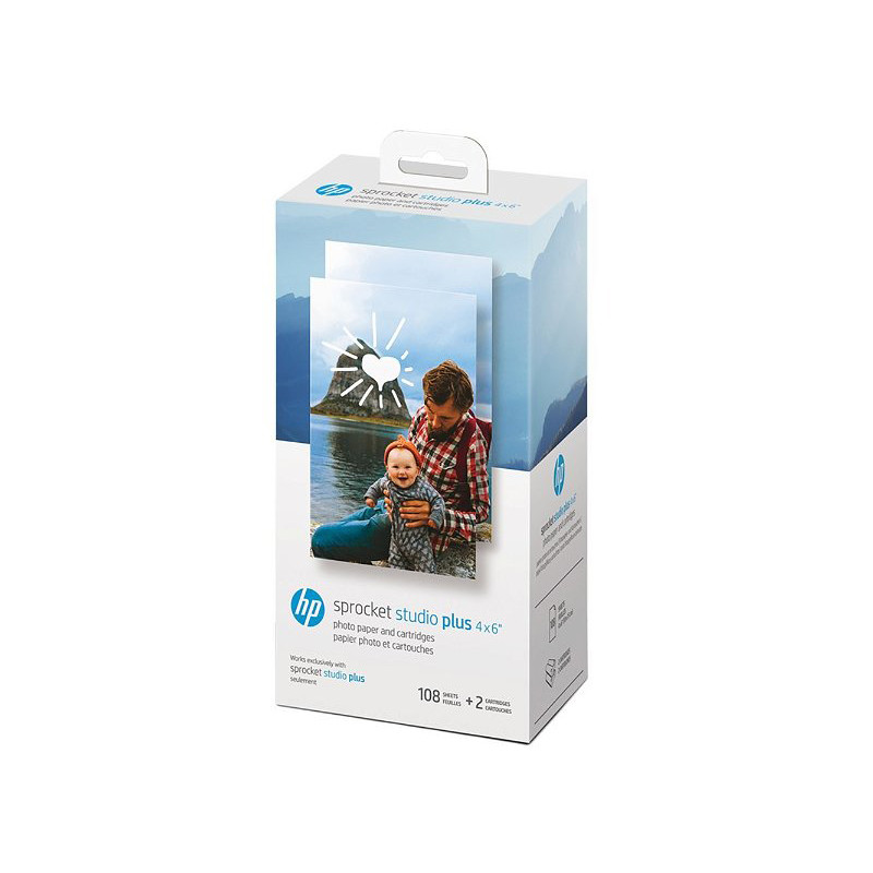 HP photo paper + ink cartridge Sprocket Studio Plus 4x6" 108 sheets