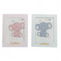 Baby blanket Elephant Pink Double-sided Embroidery (100 x 75 cm)