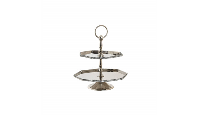 Centerpiece DKD Home Decor Silver Acrylic Aluminium 23 x 23 x 22 cm