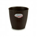 Plant pot Plastic Chocolate (19 x 17,5 x 19 cm) (12 Units)