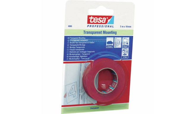 Double Sided Tape TESA 4965 Exterior Transparent (19 mm x 5 m)