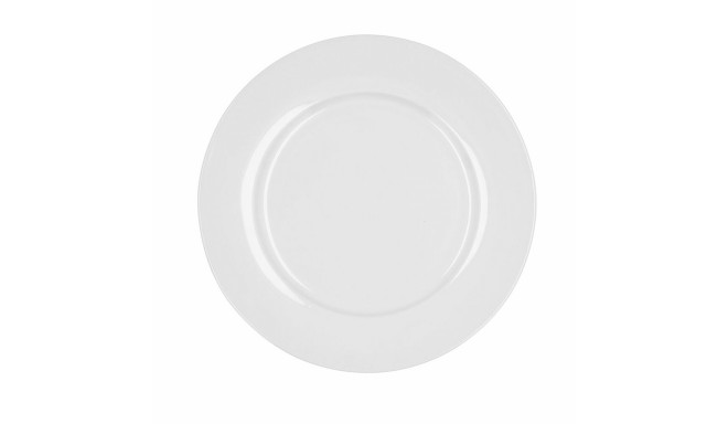 Flat plate Bidasoa Glacial Ceramic White (27 cm) (Pack 4x)