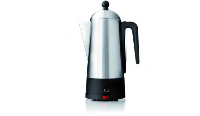 C3 Design Percolator 6 cup, brushed, Stainless Steel