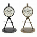 Table clock DKD Home Decor Black Golden Iron PVC Loft (17 x 8 x 31 cm) (2 Units)