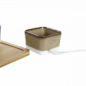 Appetizer Set DKD Home Decor Bamboo Porcelain (5 pcs) (27 x 20 x 1.3 cm) (8,5 x 8,5 x 5,5 cm)
