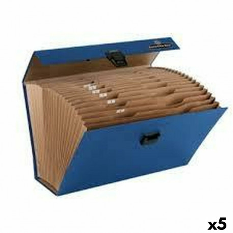 Organisaatormapp Fellowes Sinine Akkordion 5 Ühikut (25 x 36,2 x 12,4 cm)