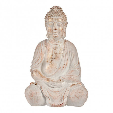 Dekoratiivne aiakuju Ibergarden CC20448 CC20448 Valge Kuldne Polüresiin 24,5 x 50 x 31,8 cm Buddha