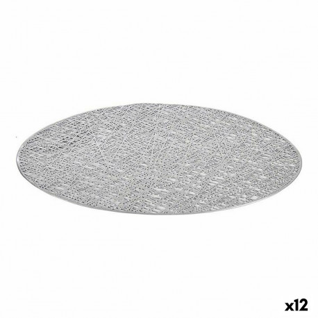 Lauamatt Kinvara AR2103272 AR2103272 Hõbedane Hõbe Plastmass 30 % Polüester Ø 38 cm 38 x 0,01 x 38 c