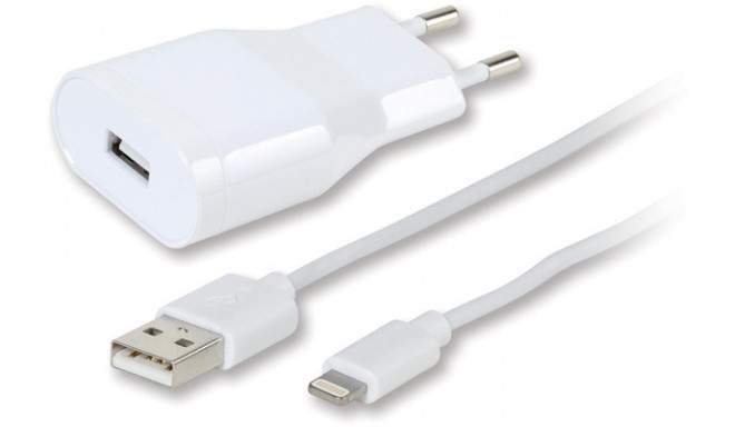 Vivanco charger Lightning 2.4A 1.2m, white (60018) (opened package)