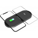 Platinet wireless charger PWCDB 2x10W (open package)