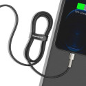 Baseus Cafule Metal Data cable USB Type C - Lightning 20 W Power Delivery 1 m black (CATLJK-A01)