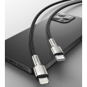 Baseus Cafule Metal Data cable USB Type C - Lightning 20 W Power Delivery 1 m black (CATLJK-A01)