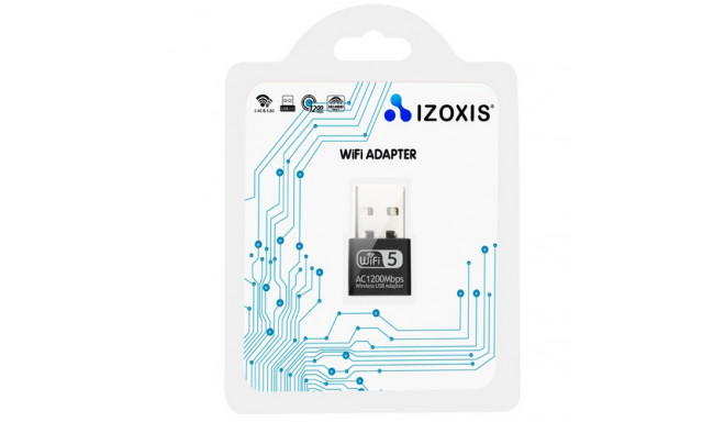 Izoxis wireless Wi-Fi adapter 1200Mbps (2.4GHz | 5GHz| USB 3.0, IEEE 802.11b|g|n|a|ac)