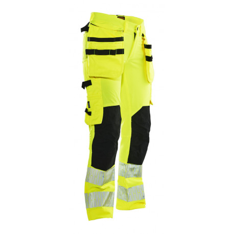 Jobman naiste stretch ripptaskutega vööpüksid 2271 hi-vis kollane 38