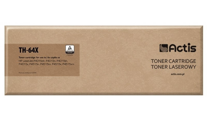 ACTIS TH-64X toonerikassett (asendus HP 64X CC364X; standard; 24000 lehte; must)