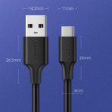 Ugreen cable USB - USB Type C 480 Mbps 3 A 1.5 m cable black (US287 60117)