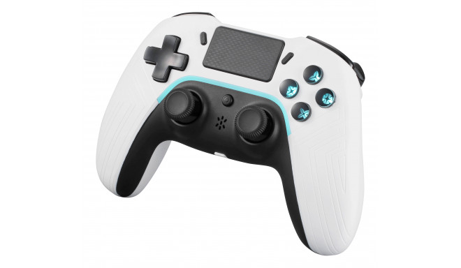 PS4/PC/Android/iOS controller DELTACO GAMING Bluetooth, 2 programmable macro buttons, white / GAM-13
