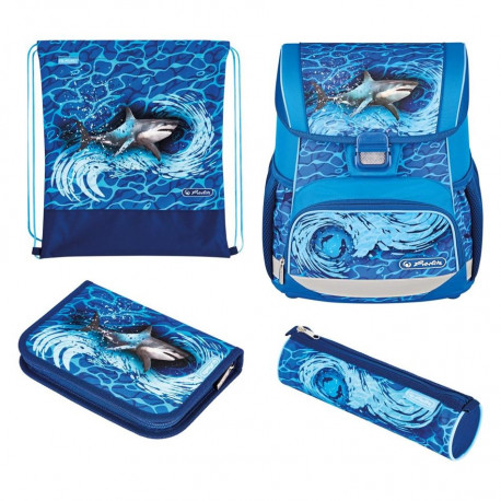 Herlitz ранец Loop Plus - Blue Shark, 16 л