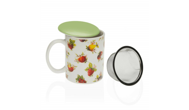 Cup with Tea Filter Versa Fruits Stoneware