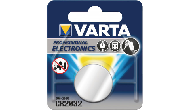 Varta Lithium Button Cell Battery CR2032 3V 1-Blister