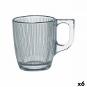 Cup Luminarc Stripy Transparent Glass (90 ml) (6 Units)