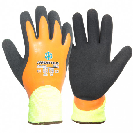 Wortex topelt latekskattega voodriga sõrmkindad 10