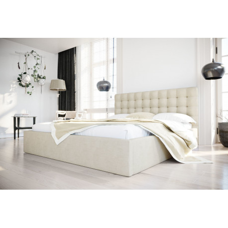 Pesukastiga voodi LOFT 180x200, beež